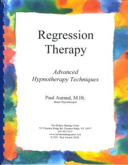 Regression Therapy Manual by Paul Aurand | E-Book